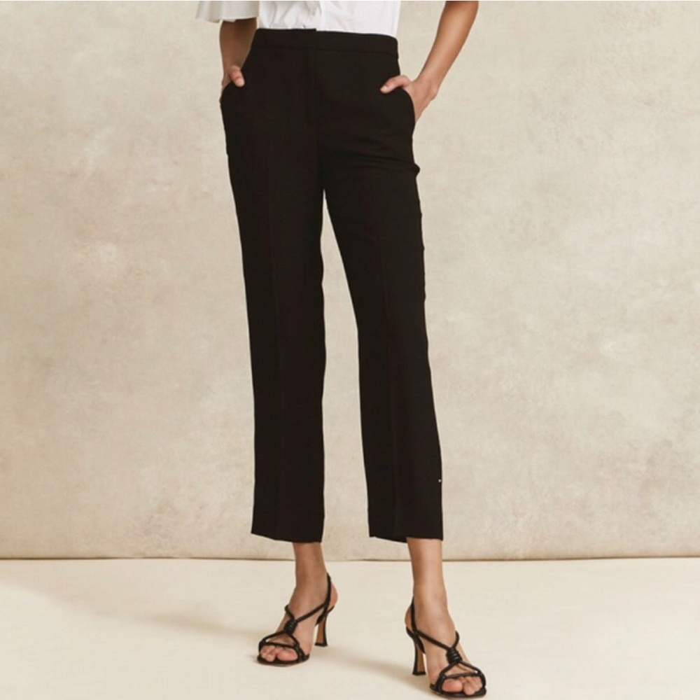 Pearl by Lela Rose, Navy Fluid Crepe Erin Pant, Size 6 NWOT